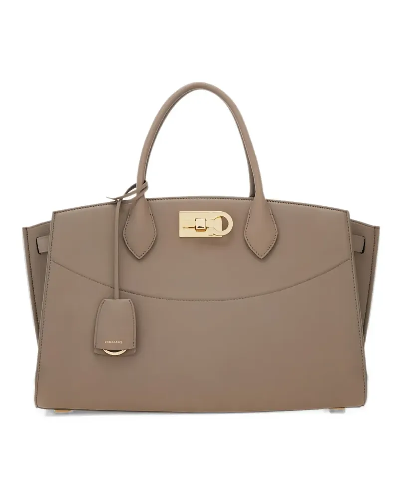 Ferragamo Große Studio Handtasche - Nude Nude