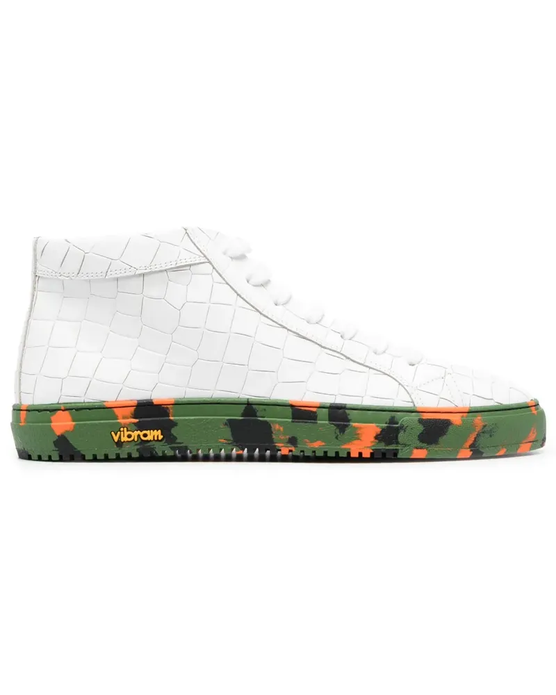 Hide & Jack Sneakers mit Kroko-Effekt - Weiß Weiß