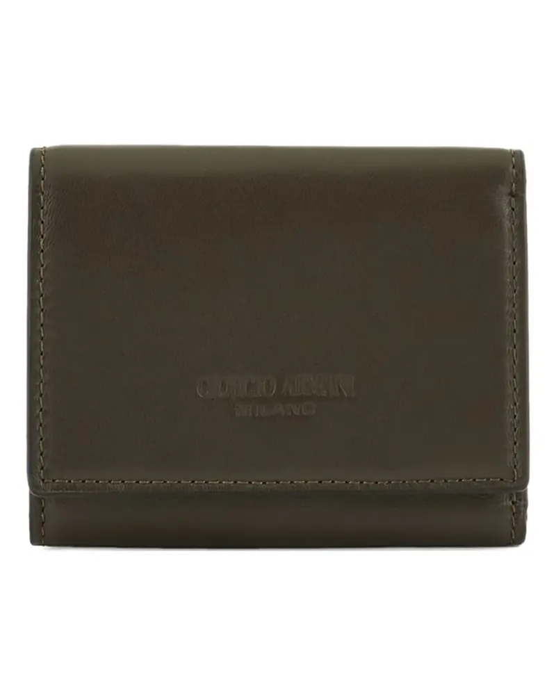 Giorgio Armani embossed-logo cardholder - Grün Grün