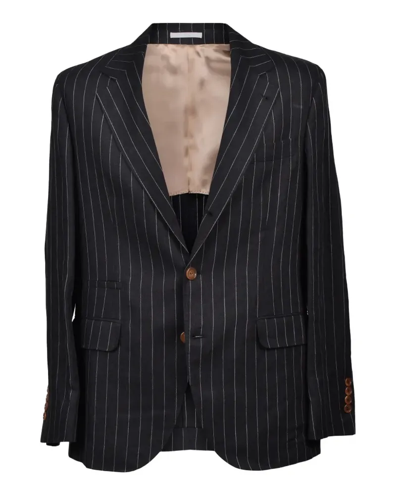 Brunello Cucinelli Jacke mit Nadelstreifen - Schwarz Schwarz