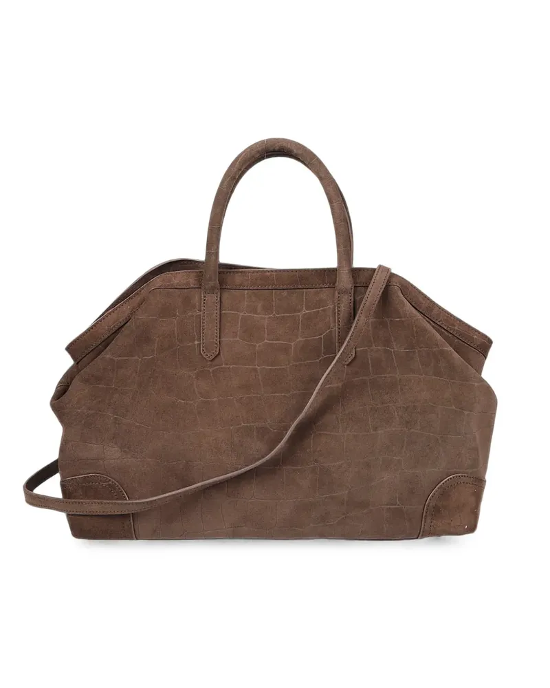 ash Jacqueline-Tote Bag mit Kroko-Effekt - Braun Braun
