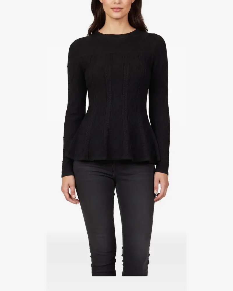 Sandro peplum-hem sweater - Schwarz Schwarz