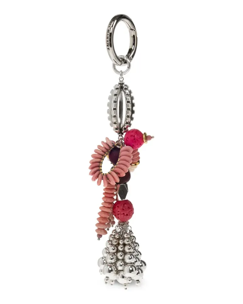 Isabel Marant beaded-embellishment keyring - Silber Silber