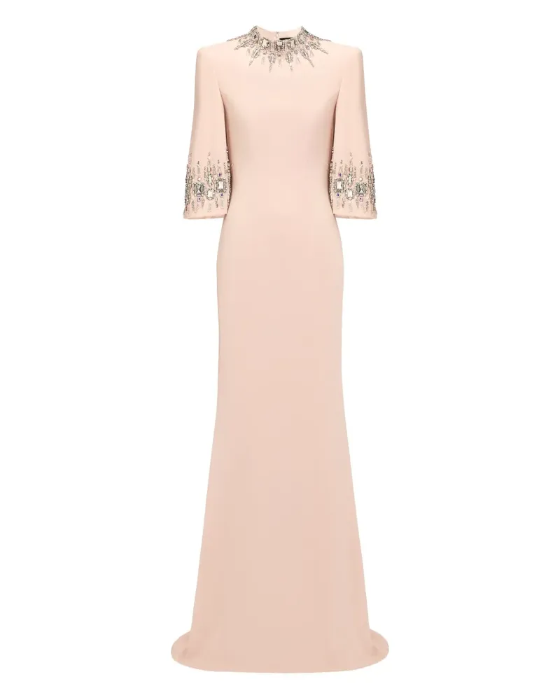 Jenny Packham Verziertes Llana Maxikleid - Nude Nude