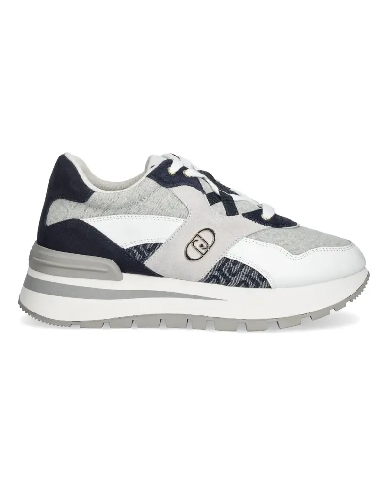 Liu Jo panelled emblem sneakers - Weiß Weiß