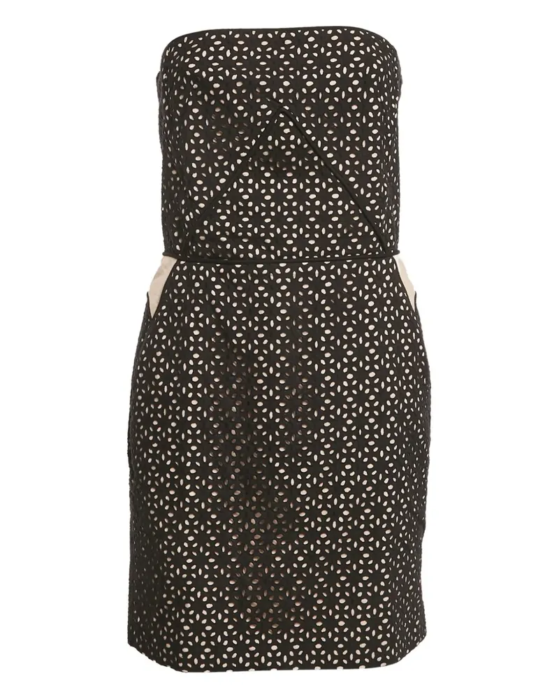 Maje Schulterfreies Midikleid mit Stickerei - Schwarz Schwarz