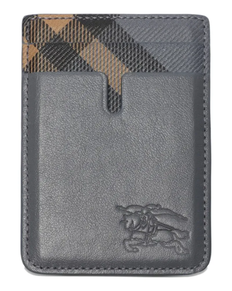 Burberry pop Check magnetic card case - Blau Blau