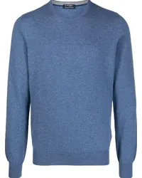 BARBA Fein gestrickter Kaschmirpullover Blau