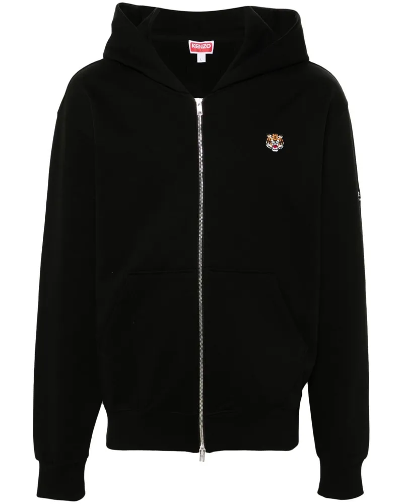 Kenzo Kapuzenjacke mit Lucky Tiger - Schwarz Schwarz