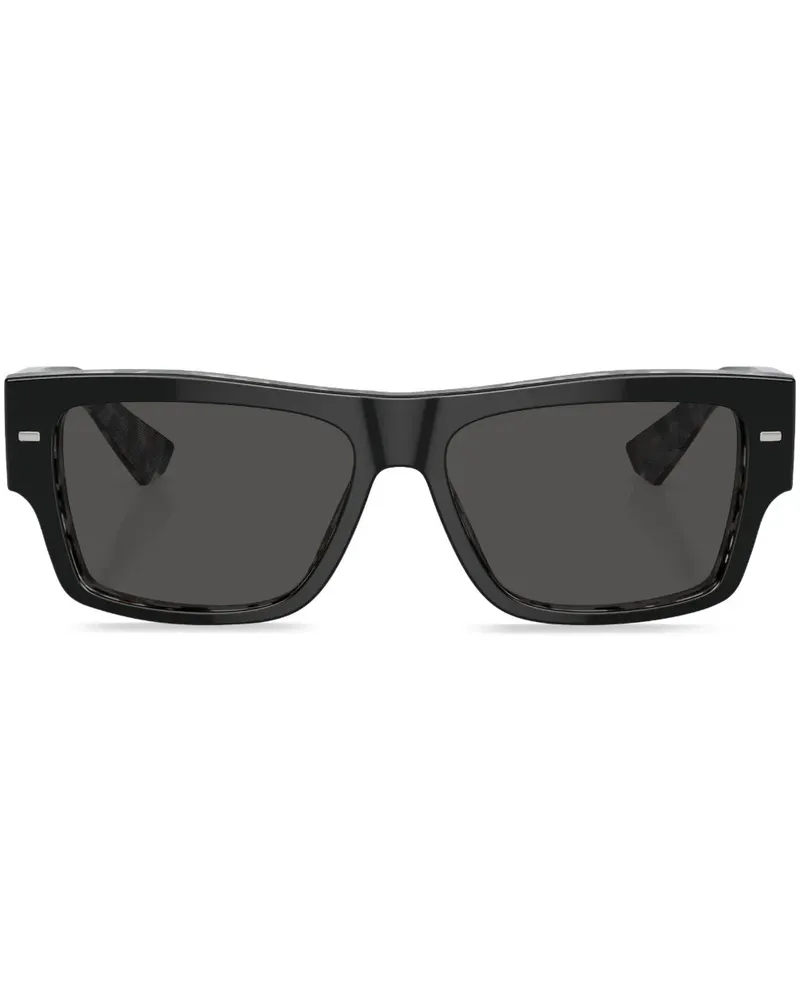 Dolce & Gabbana Sonnenbrille mit eckigem Gestell - Schwarz Schwarz
