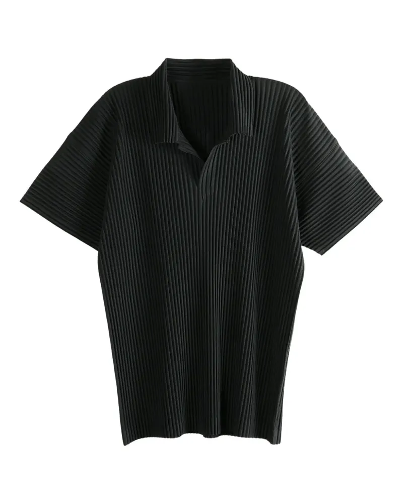 Issey Miyake pleated T-shirt - Schwarz Schwarz