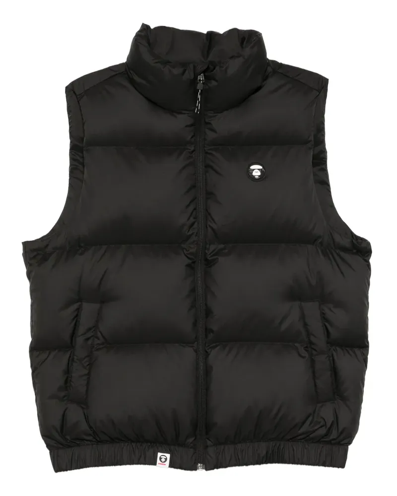 BAPE Weste mit Logo-Patch - Schwarz Schwarz