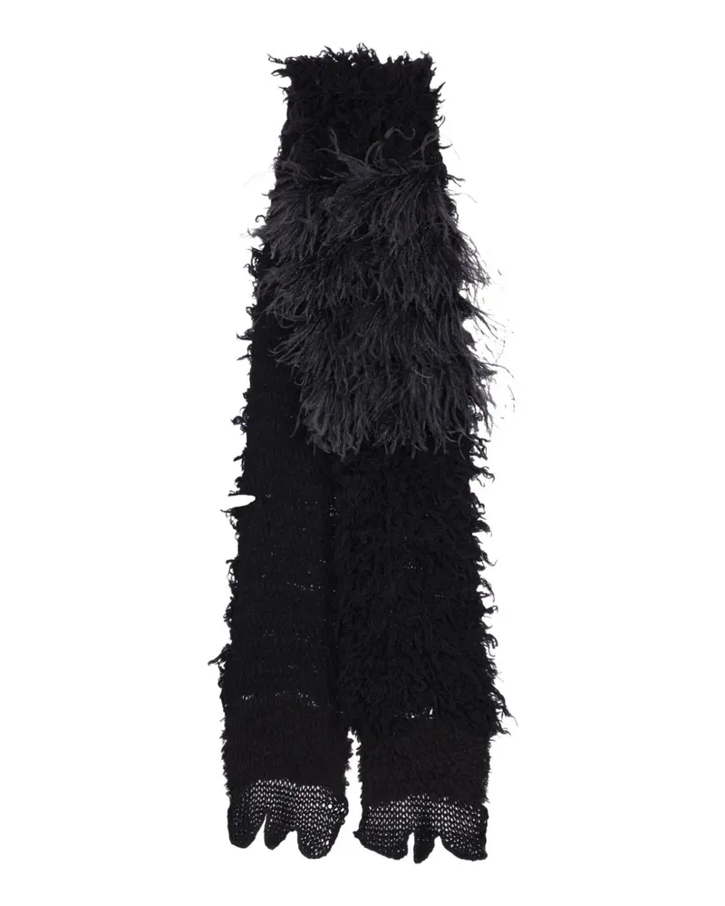 Ann Demeulemeester fringed scarf - Schwarz Schwarz