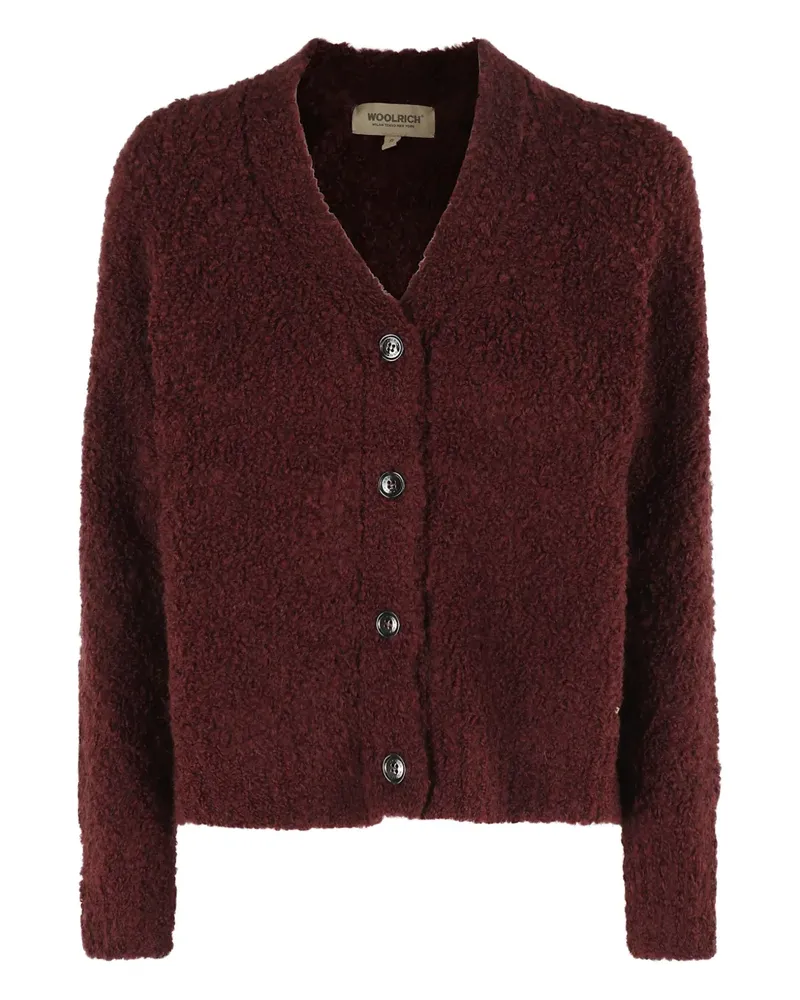 Woolrich Texturierter Cardigan - Rot Rot