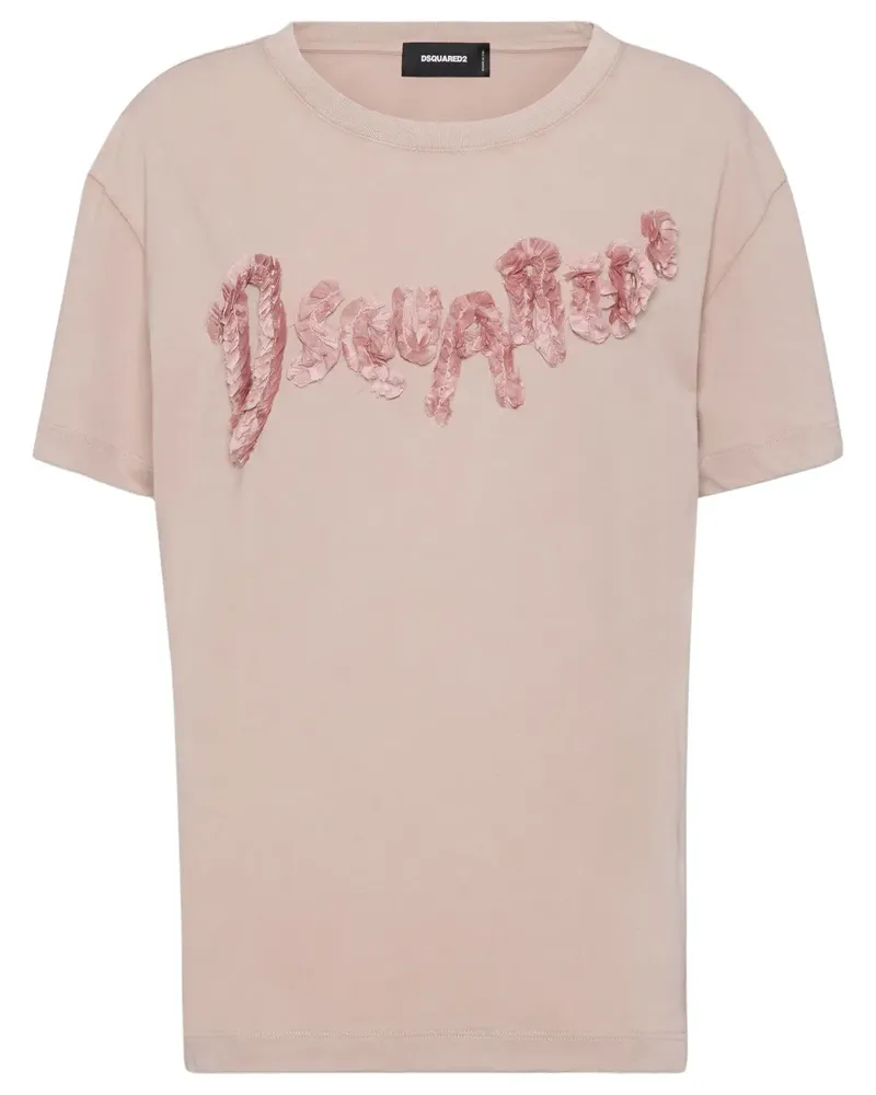 Dsquared2 T-Shirt mit Logo-Prägung - Rosa Rosa