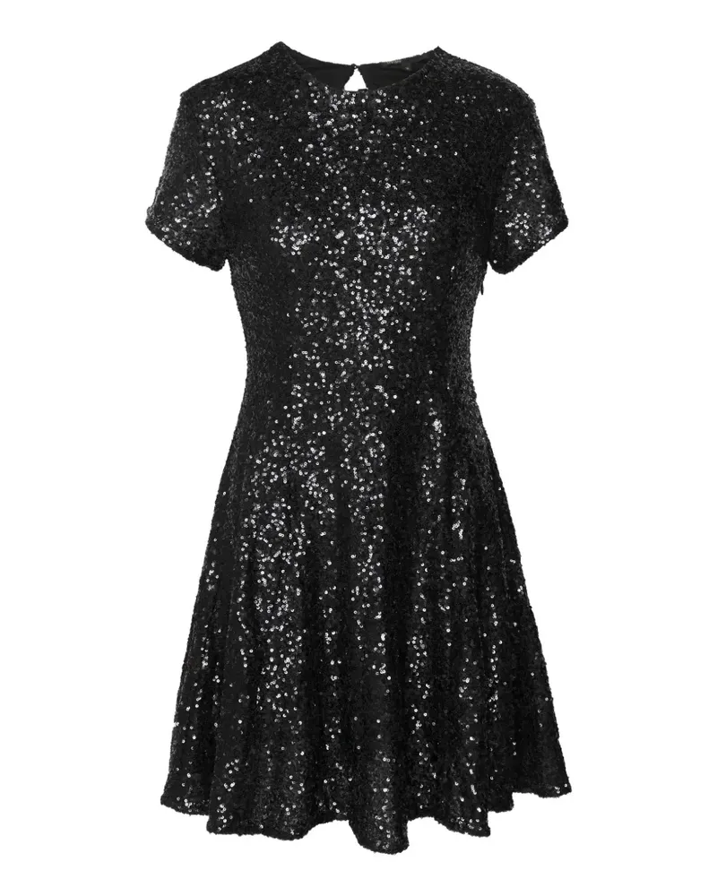 Maje Minikleid mit Pailletten - Schwarz Schwarz