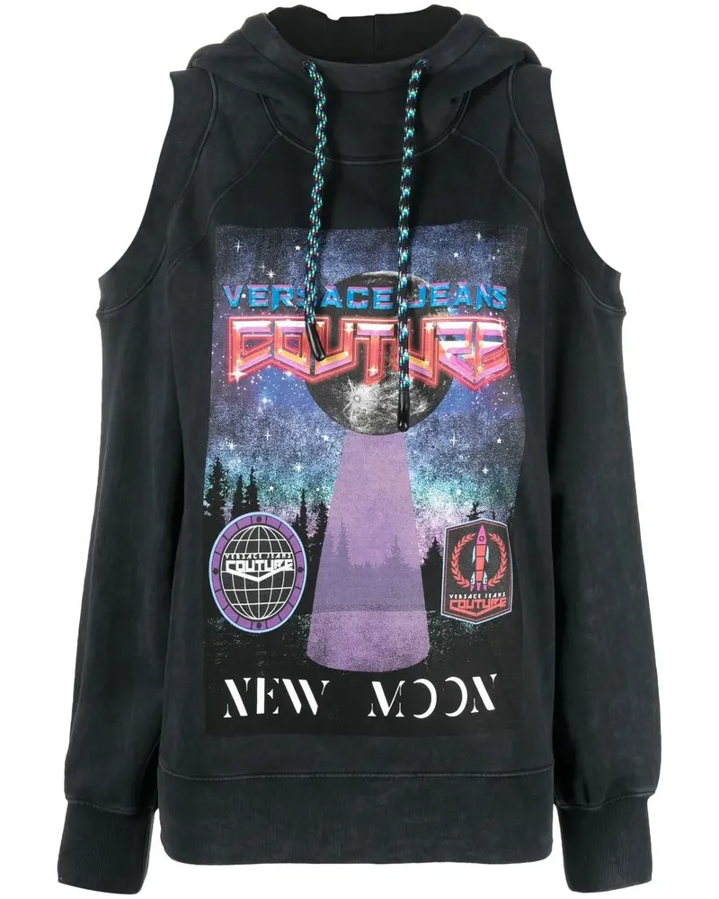 Versace Jeans Hoodie mit Cut-Outs - Grau Grau