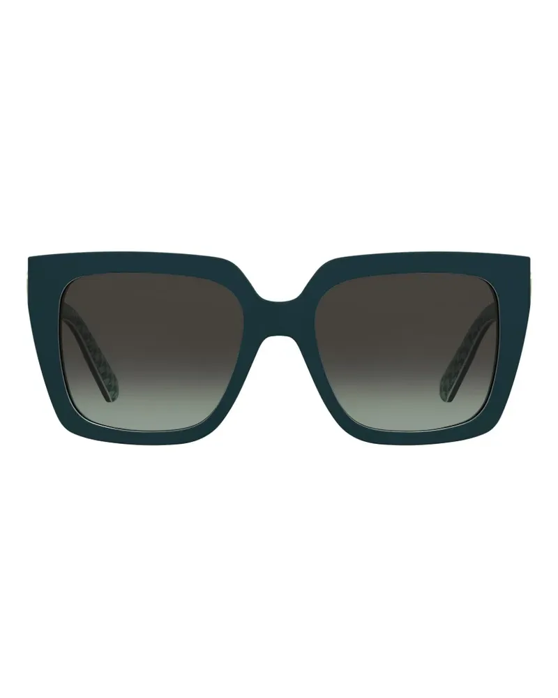 Moschino square-frame logo-plaque sunglasses - Grün Grün