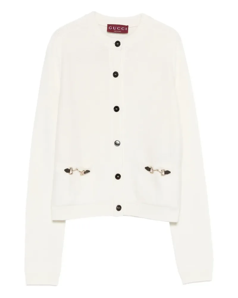 Gucci Horsebit-detail buttoned cardigan - Weiß Weiß