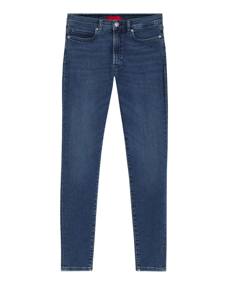 HUGO BOSS logo-patch skinny jeans - Blau Blau