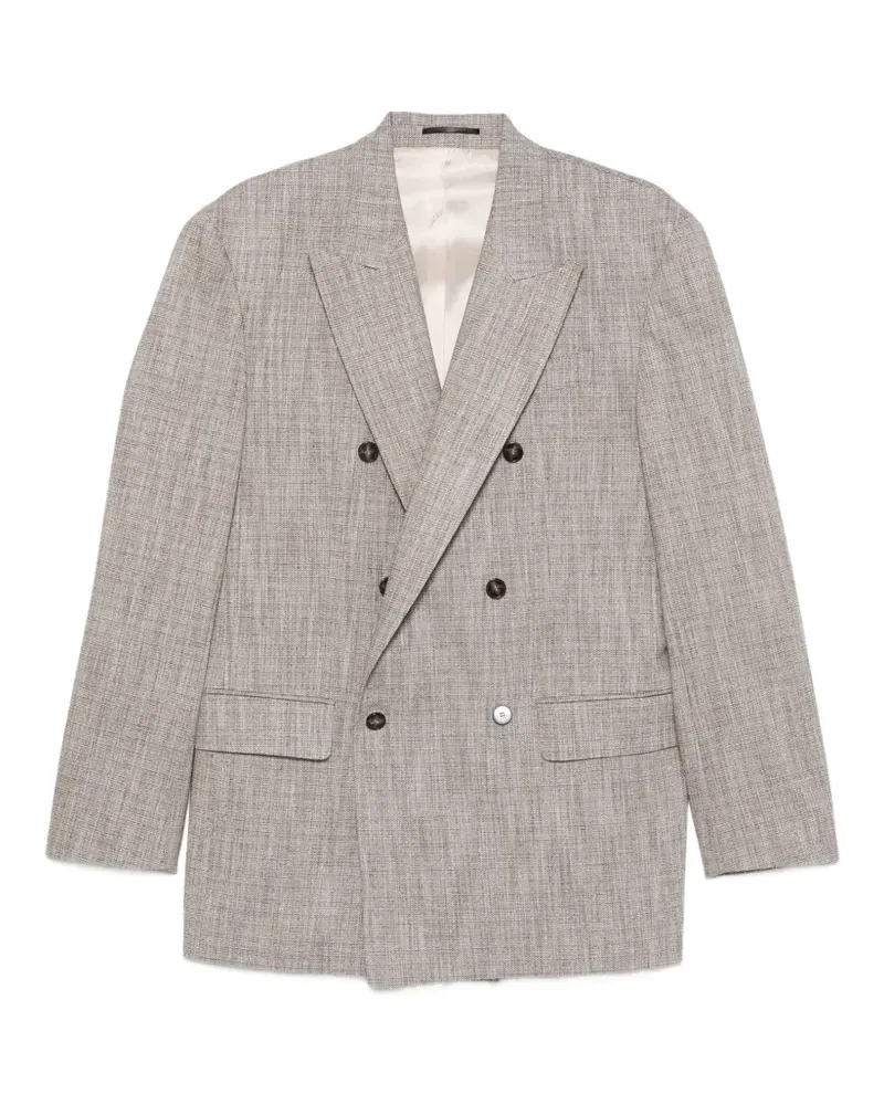 Karl Lagerfeld double-breasted peaked-lapel blazer - Nude Nude