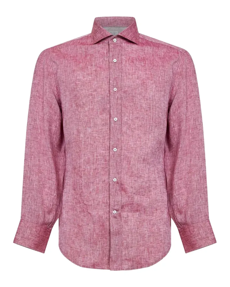 Brunello Cucinelli button long-sleeve shirt - Rot Rot