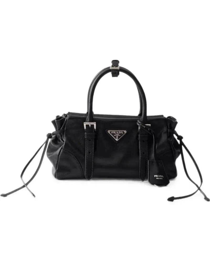 Prada Kleine Bonnie Ledertasche - Schwarz Schwarz