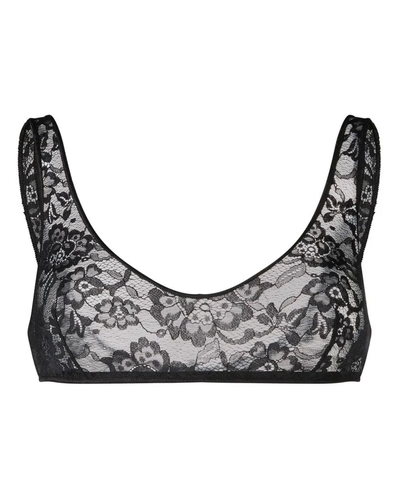 Oséree Sport-BH mit Spitze - Schwarz Schwarz