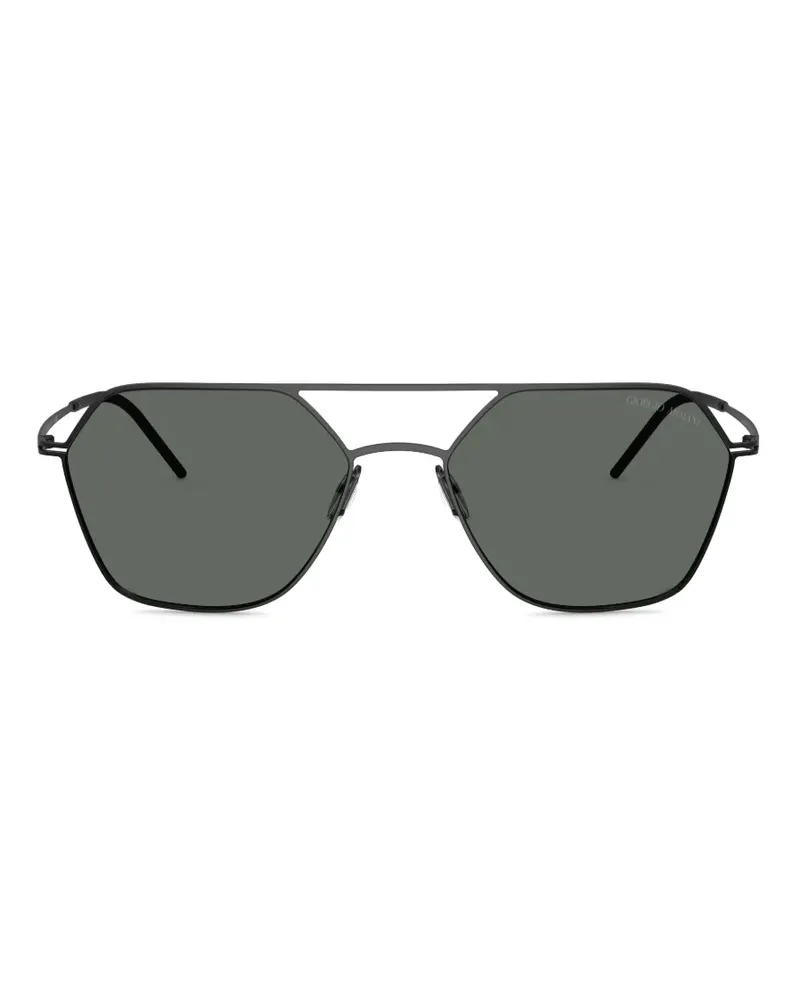 Giorgio Armani geometic-frame sunglasses - Schwarz Schwarz