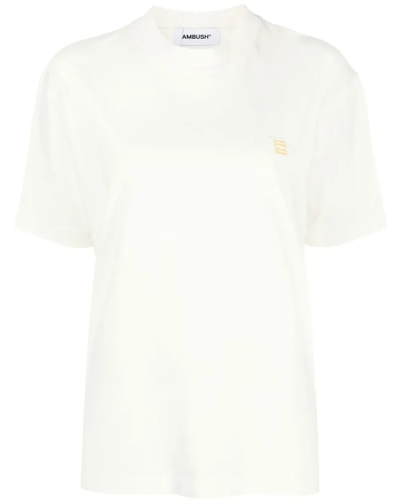 AMBUSH T-Shirt mit Logo-Patch - Weiß Weiß