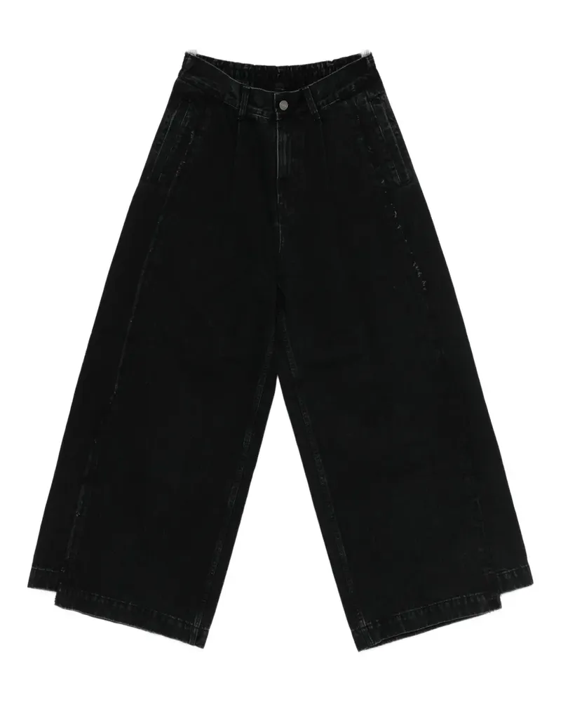 SONGZIO Jeans mit weitem Bein - Schwarz Schwarz
