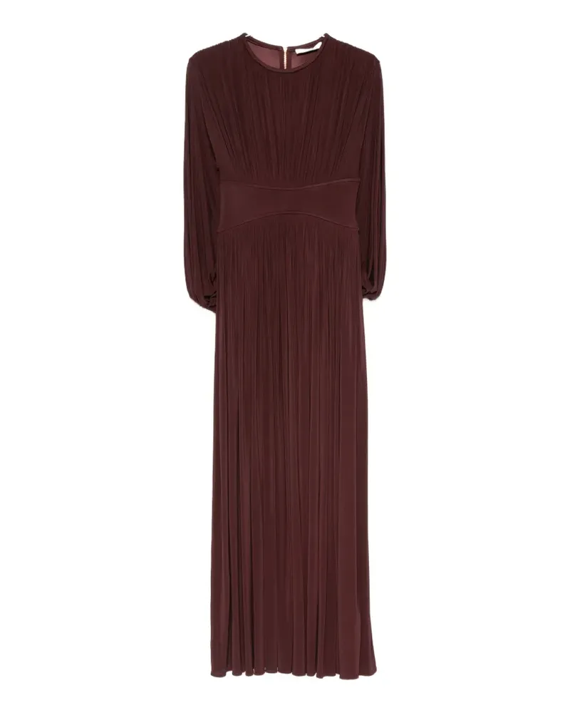 Zimmermann Luna pleated long-sleeve dress - Rot Rot