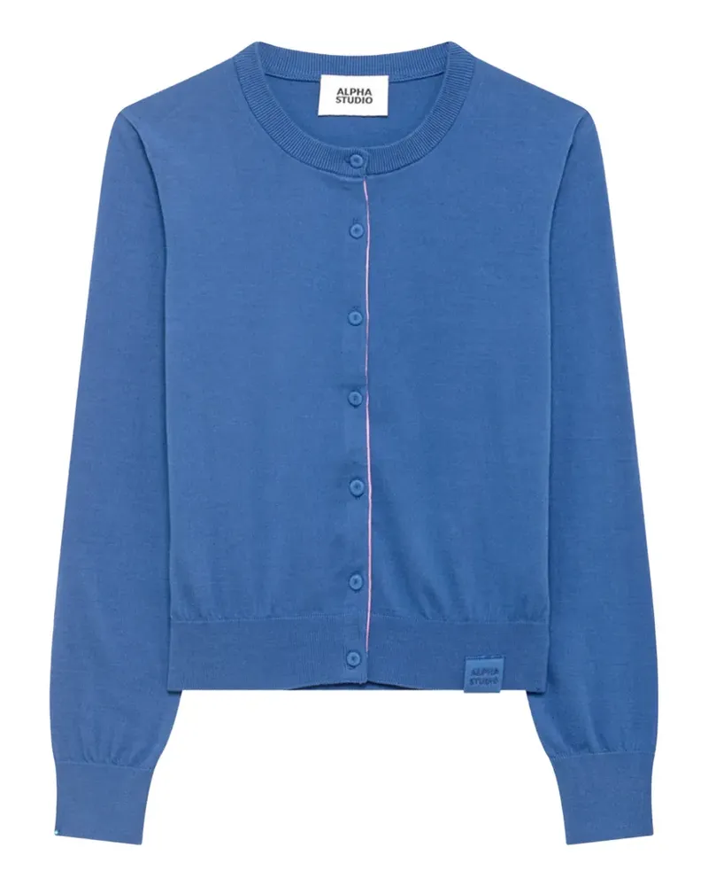 Alpha Studio button knitwear cardigan - Blau Blau