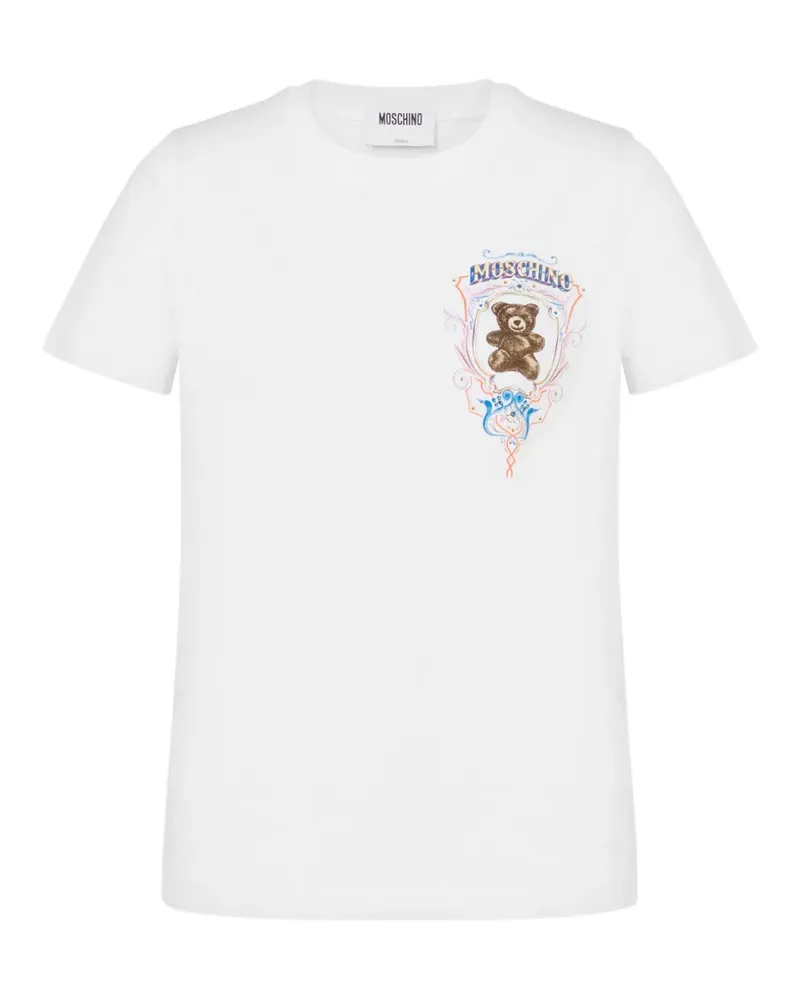Moschino T-Shirt mit Teddy-Print - Weiß Weiß