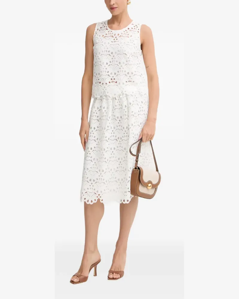 Twin-Set broderie-anglaise top - Weiß Weiß
