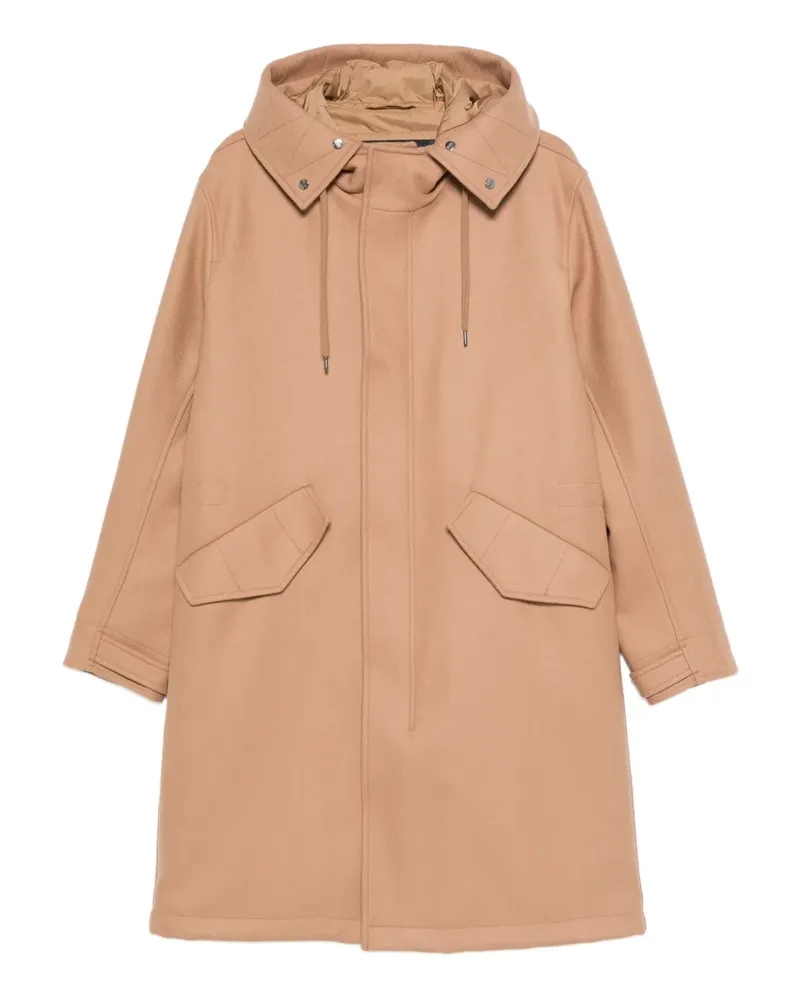 Herno flap-pocket hooded coat - Nude Nude