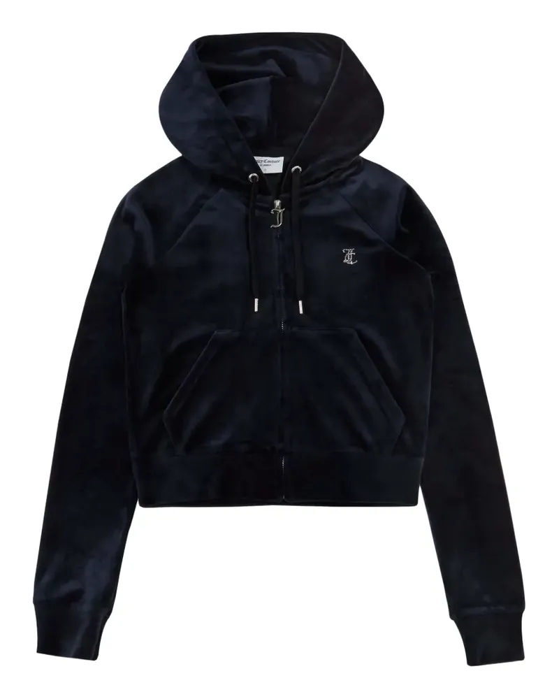 Juicy Couture Velours-Hoodie mit Strass - Blau Blau