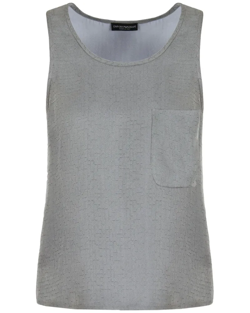 Emporio Armani Tanktop mit geometrischem Muster - Grau Grau
