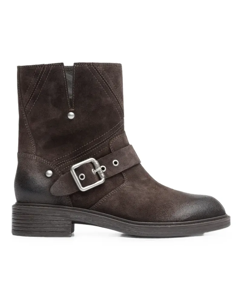 ash Floss Flower Bikerstiefel aus Wildleder - Braun Braun