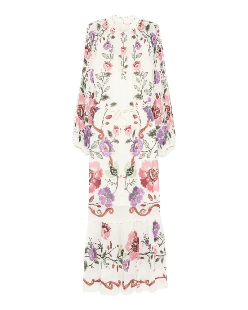 FARM Rio floral-print maxi dress - Weiß Weiß