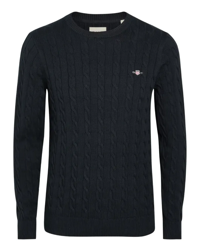 Gant cable-knit cotton sweater - Blau Blau