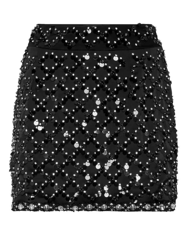 Philipp Plein Minirock mit Pailletten - Schwarz Schwarz