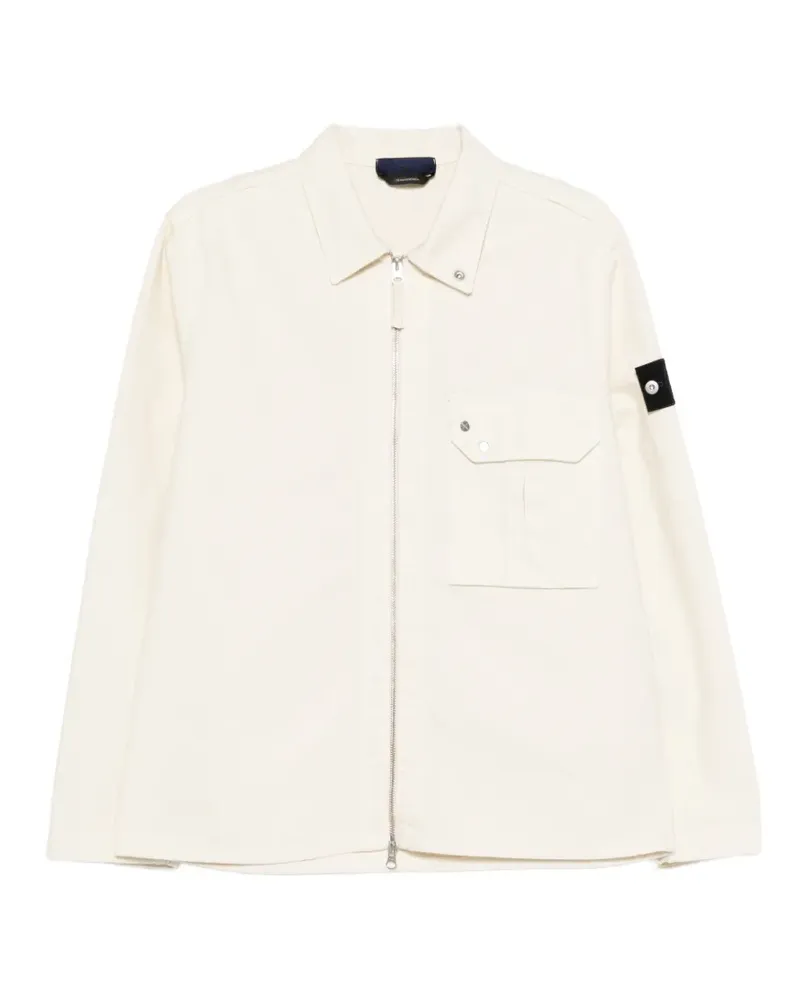 Stone Island chest-pocket zip overshirt - Nude Nude