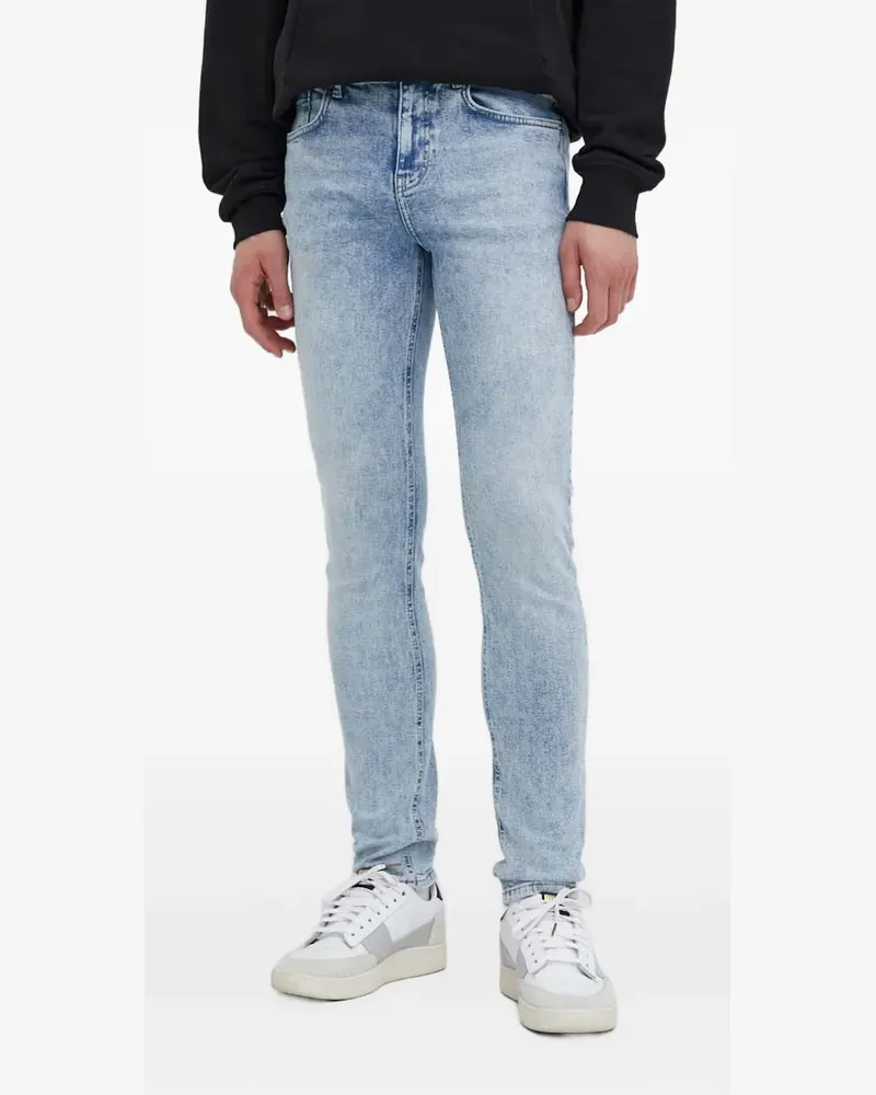 Karl Lagerfeld Skinny-Jeans mit grafischem Print - Blau Blau
