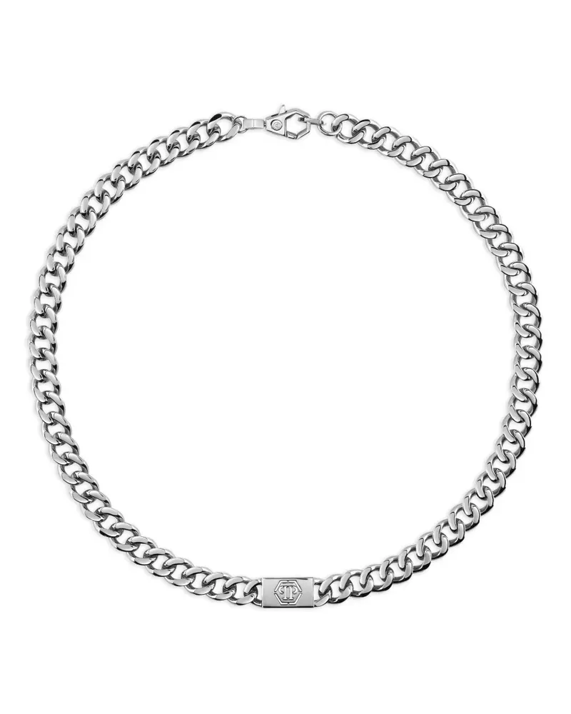 Philipp Plein Plein Tag Halskette - Silber Silber