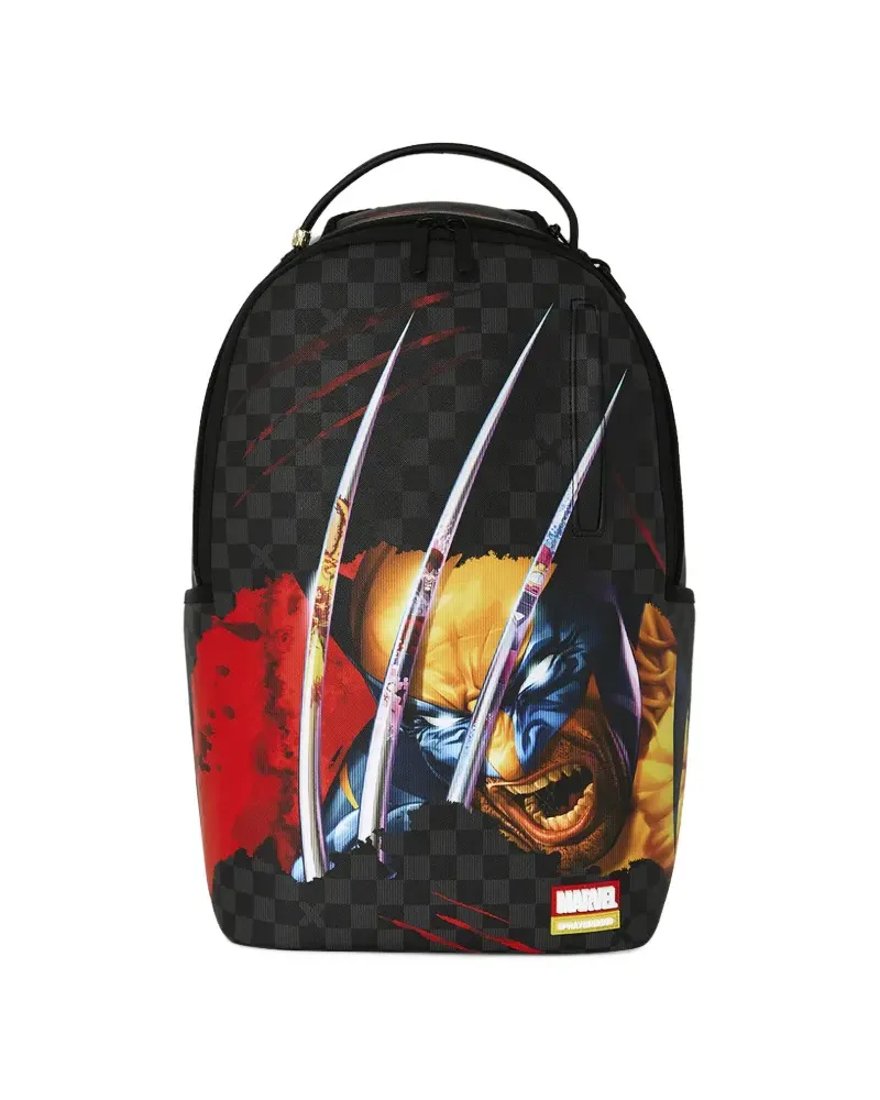 Sprayground x Marvel Wolverine Sharkmouth Tear Up Rucksack - Schwarz Schwarz