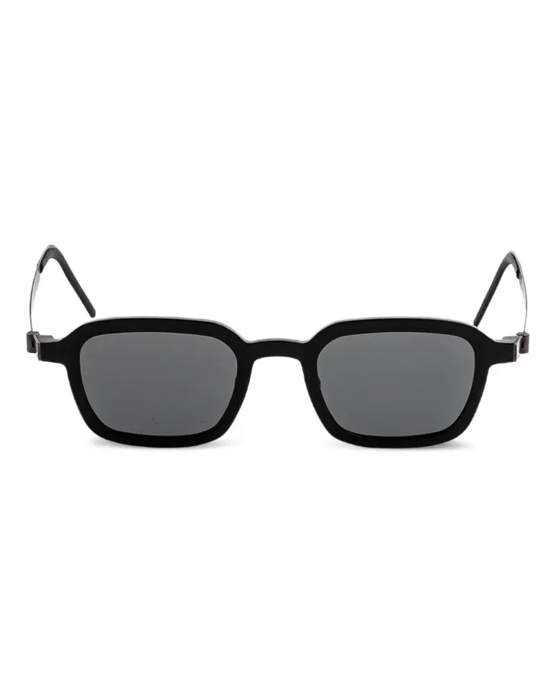 Lindberg rectangle-frame sunglasses - Schwarz Schwarz