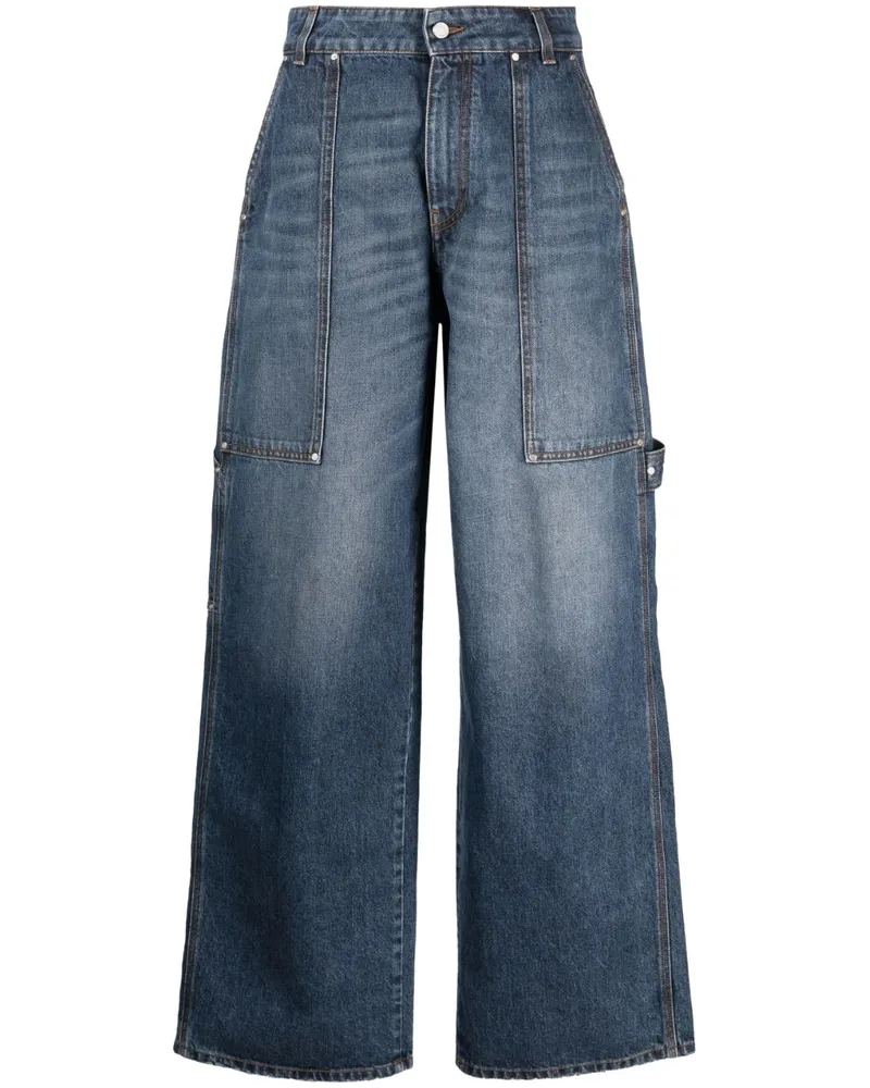 Stella McCartney Jeans mit weitem Bein - Blau Blau