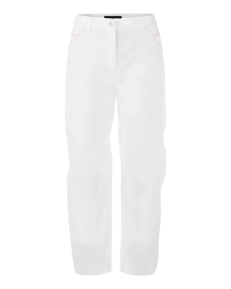 Marc Cain Ruma contrast-stitch trousers - Weiß Weiß