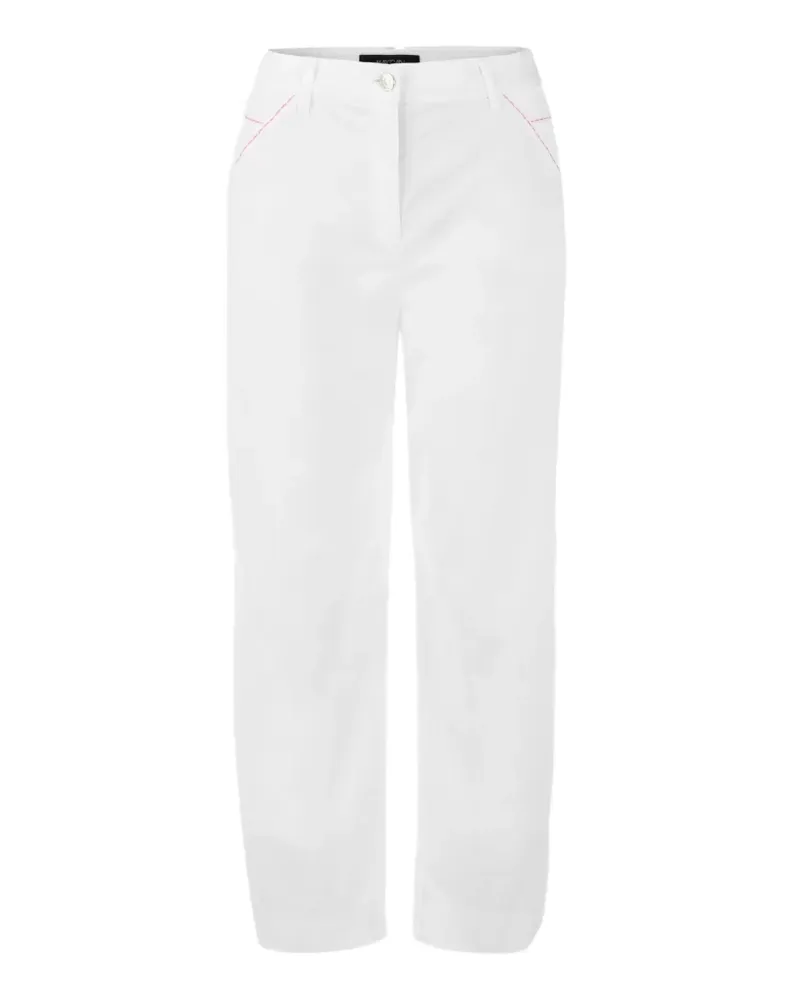 Marc Cain Ruma contrast-stitch trousers - Weiß Weiß